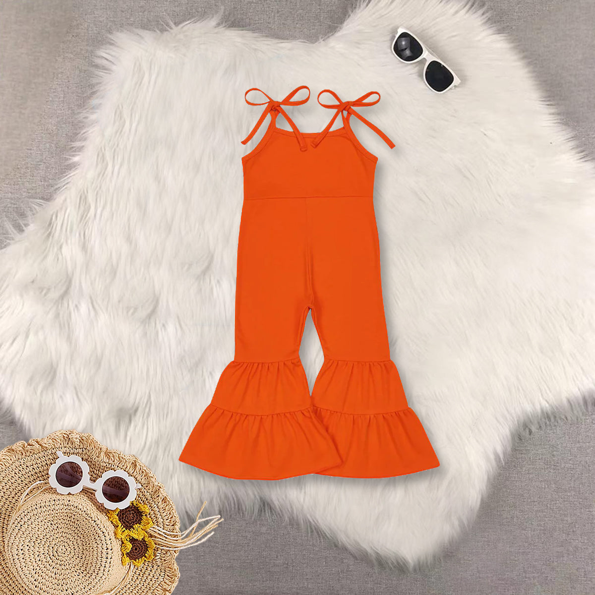 RTS NO MOQ Sibling baby girl clothes suspender jumpsuits