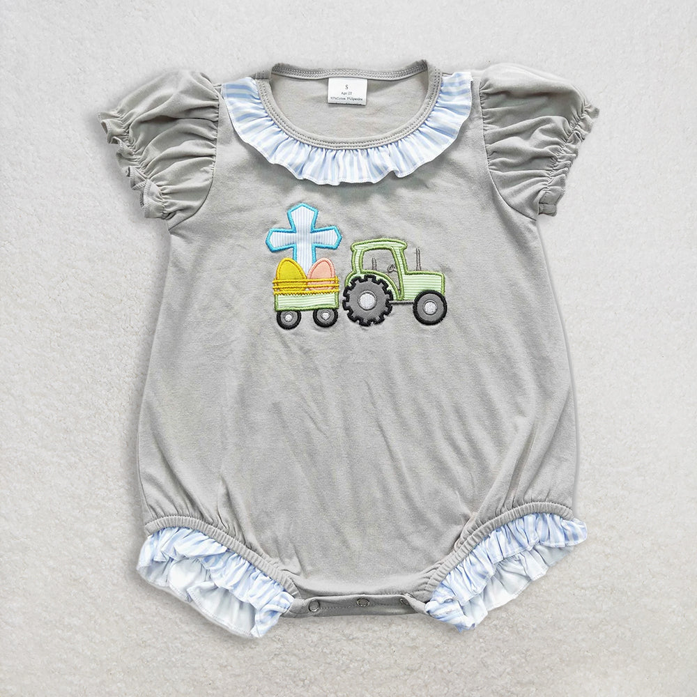 RTS NO MOQ Sibling Boys Baby Girls Easter Eggs Romper Outfit Clothing Set with Tee Shirt And Pants
