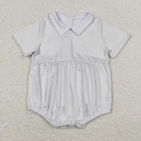 RTS NO MOQ Sibling Baby Boys Girls Pink White Checked Rompers