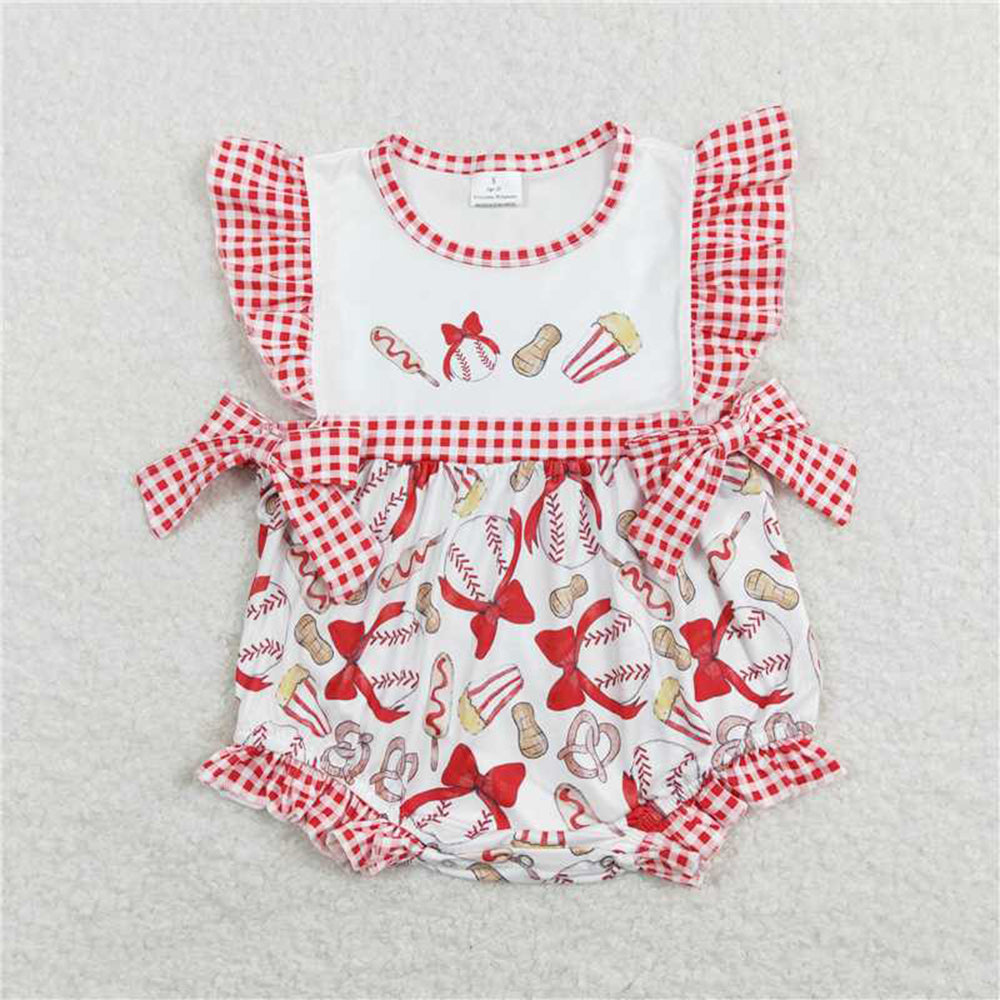 RTS NO MOQ baby Girls Clothes embroidery short sleeve shorts Sets and romper and dress