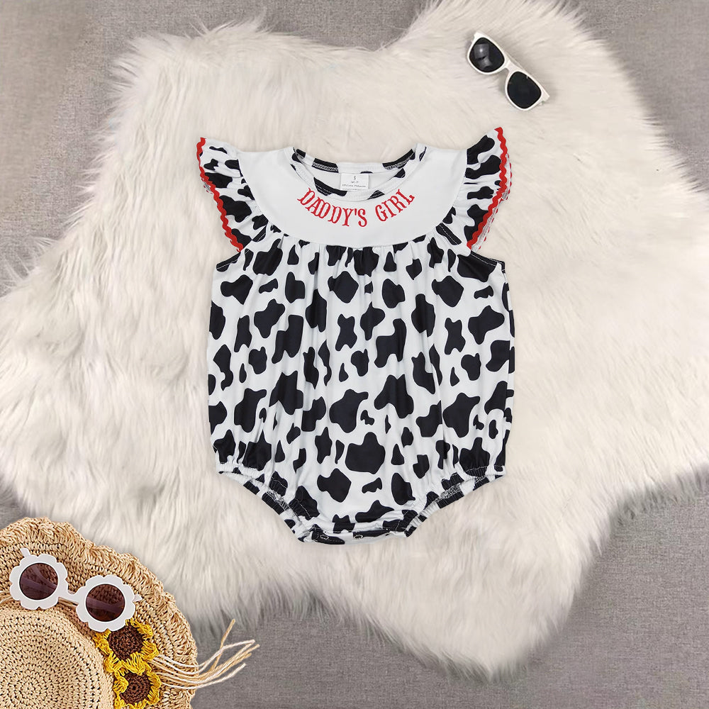 RTS NO MOQ Baby Boys girls embrodiery Short Sleeve Cropped Romper Mixed Sizes
