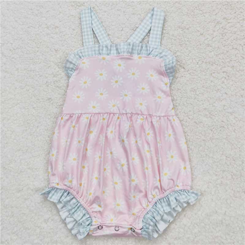 RTS NO MOQ Girls clothes floral short sleeve Clothes Sets dress romper