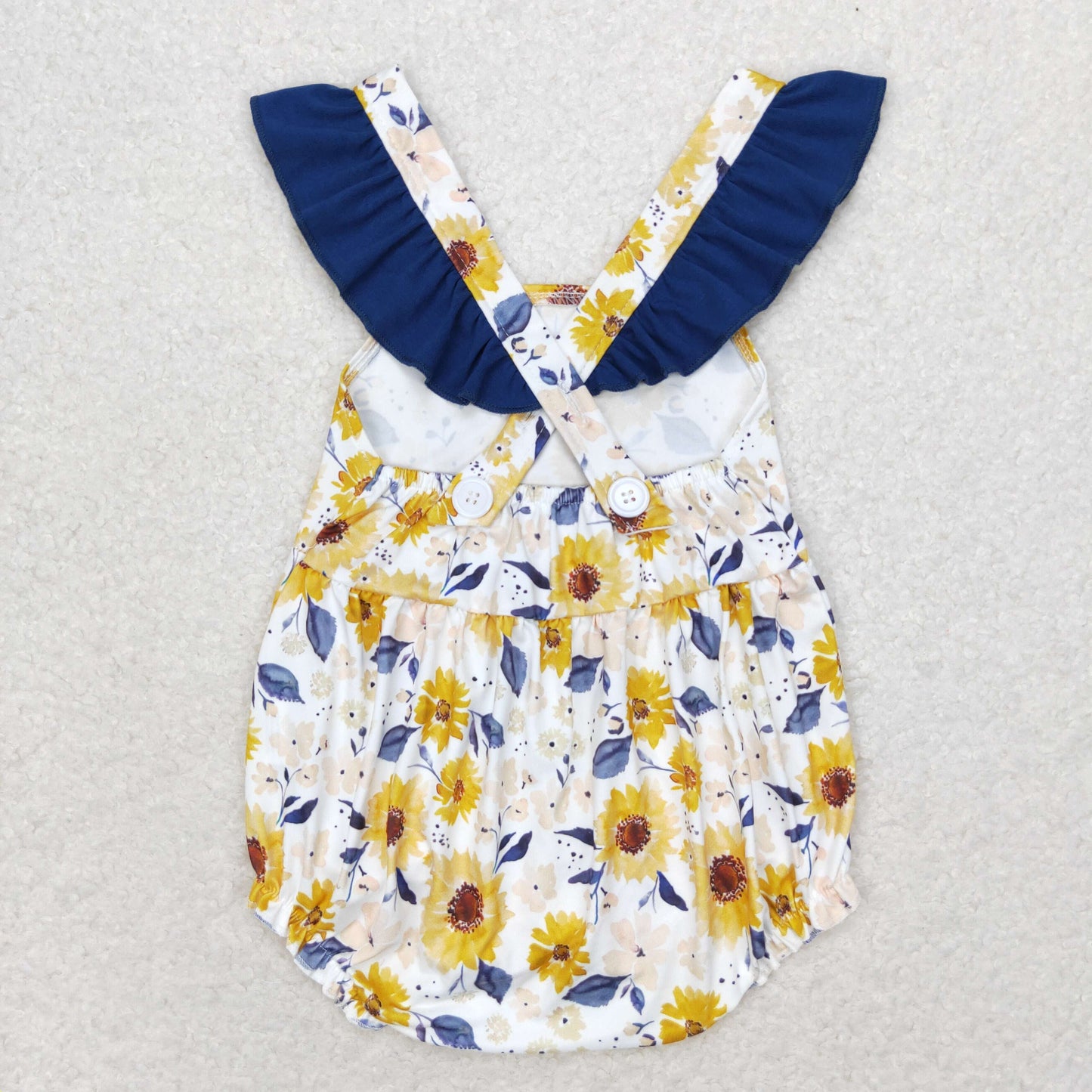 RTS no moq SR1422 Flower navy blue lace vest jumpsuit