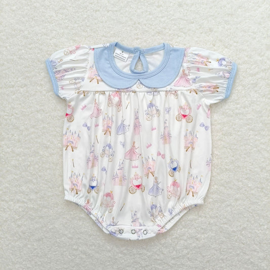 Cute Clothes SR1477 Baby Infant Girls White Short Sleeve Rompers