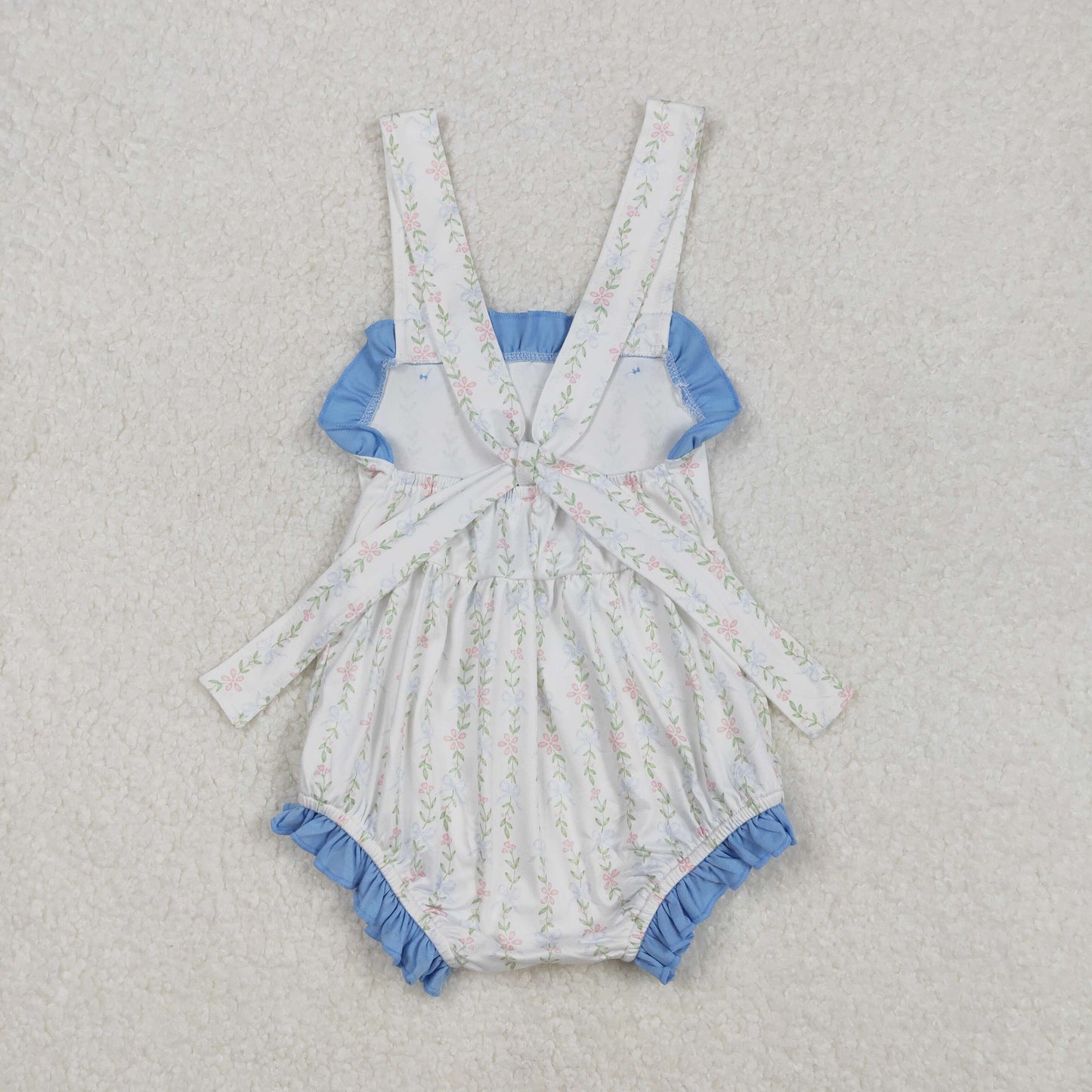 RTS NO MOQ baby girl clothes floral short-sleeved romper dress
