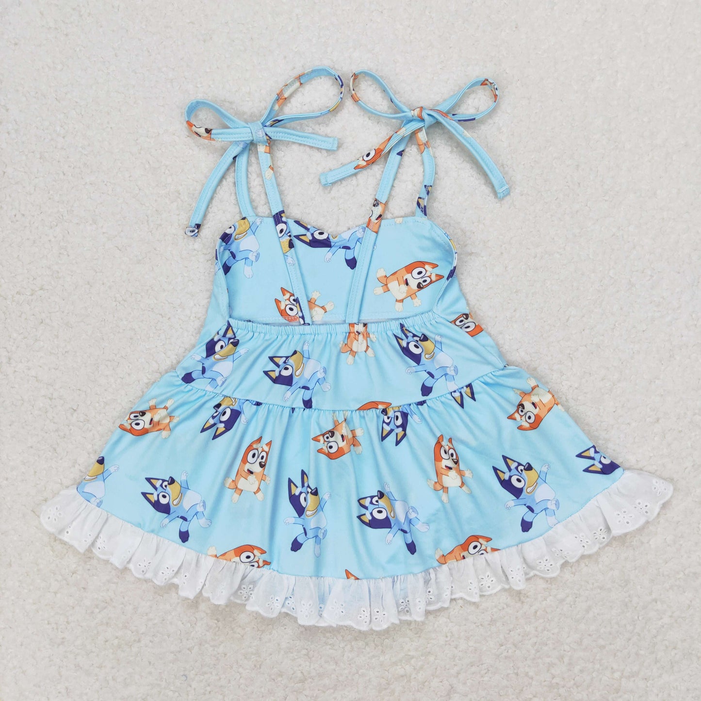 Cute Clothes SR1550  Baby Girls Blue Strap Rompers