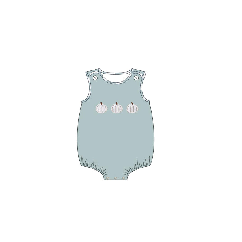 SR1707 pre-order boys Pumpkin blue vest Jumpsuit