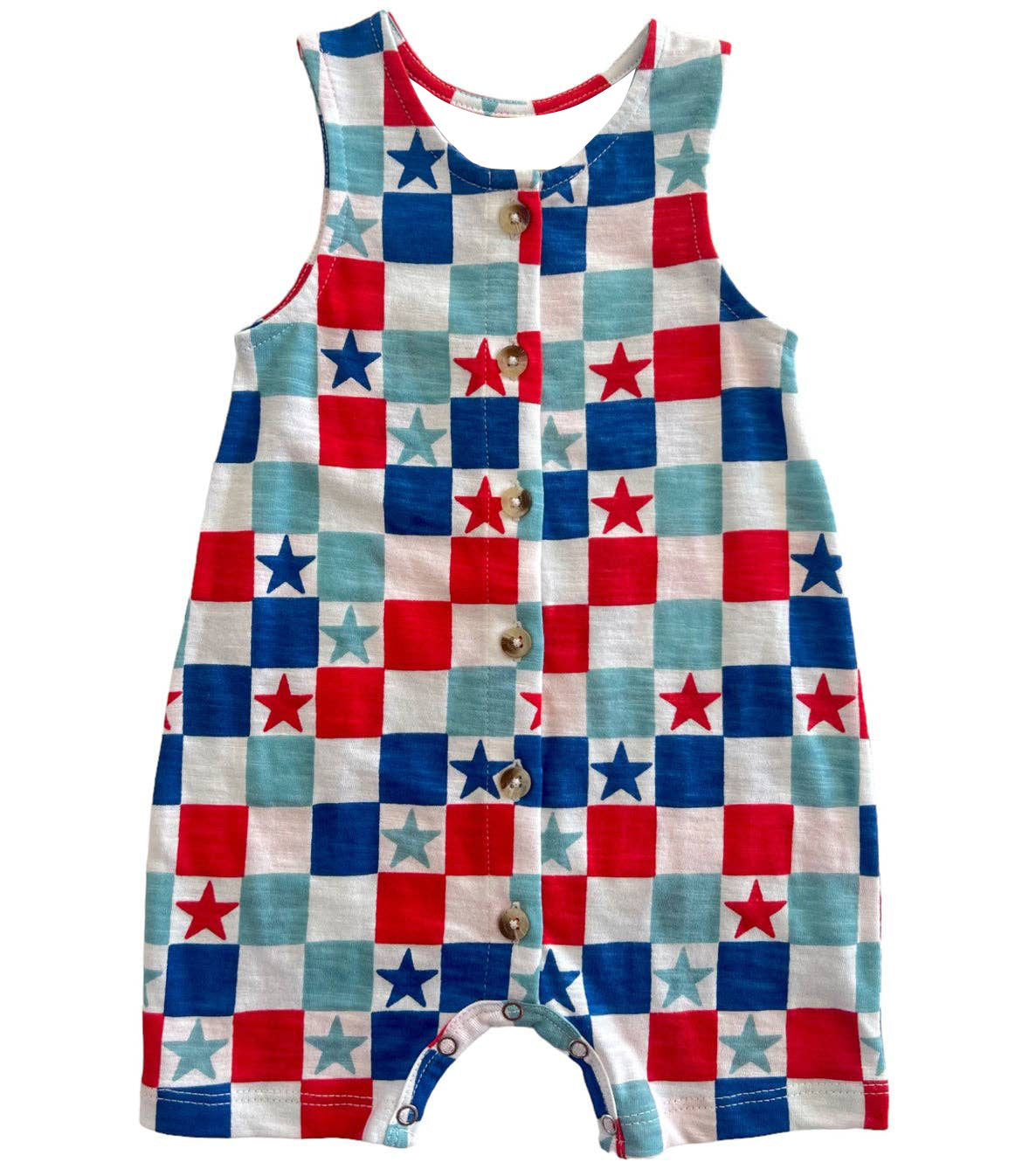 SR1733 pre-order baby boys clothes National Day Stars Green Red Blue Plaid Vest Jumpsuit