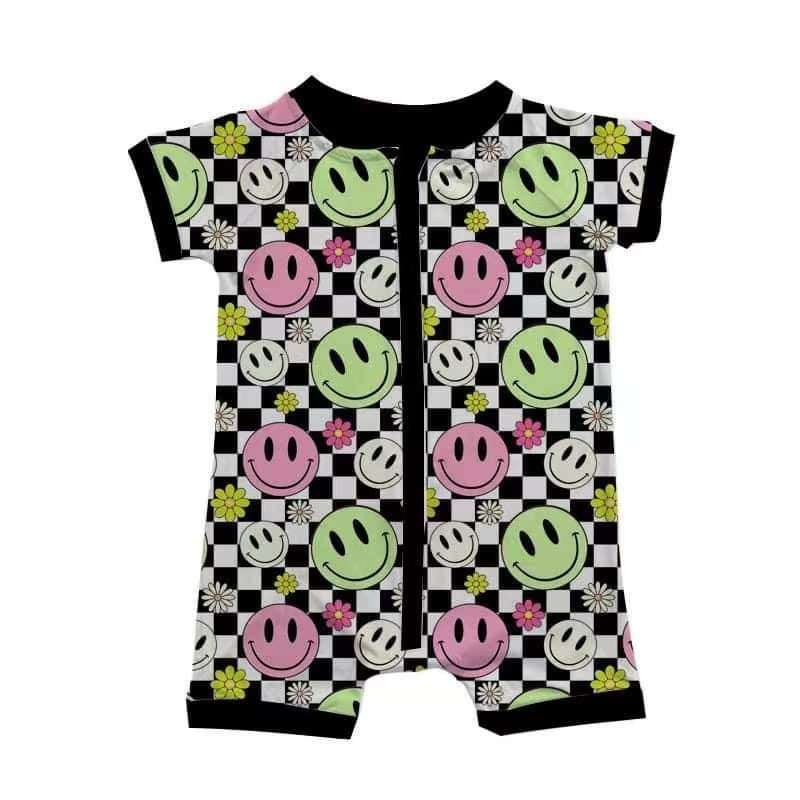 SR1777 pre-order baby boy clothes smile toddler boy summer romper