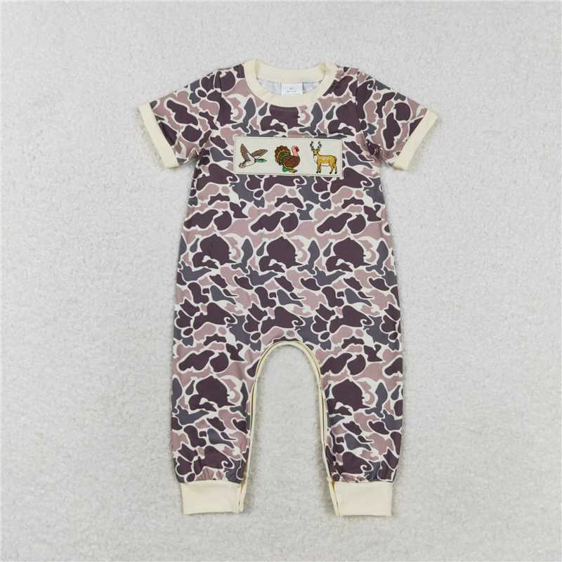 RTS NO MOQ baby boys clothes embroidery turkey short sleeve pants sets short sleeve Rompers Clothes Sets
