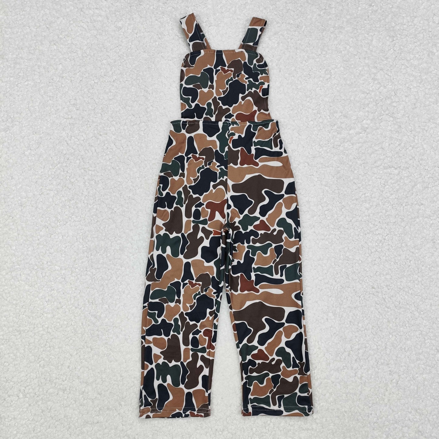 RTS NO MOQ Sibling Baby Boys and Girls Brown Camouflage OverallsJumpsuits