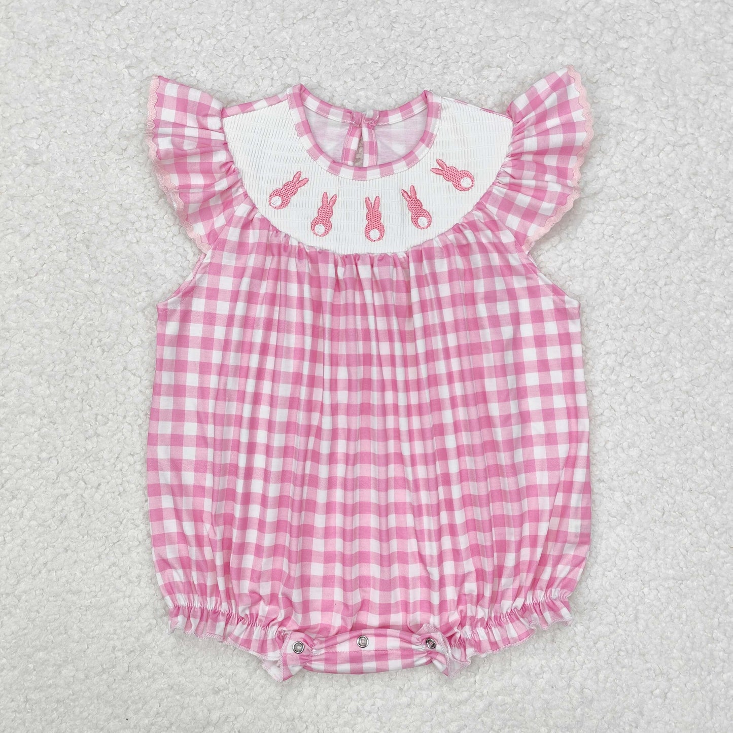 RTS NO MOQ Baby Boys Embroidery Smocked Shorts Sleeve Romper Mixed Sizes