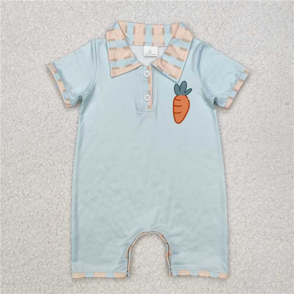 RTS NO MOQ Sibling Baby Boys Easter Pullover Top And Pants Set Short Sleeve Knee-Length dress Romper Summer Outfit for Kids
