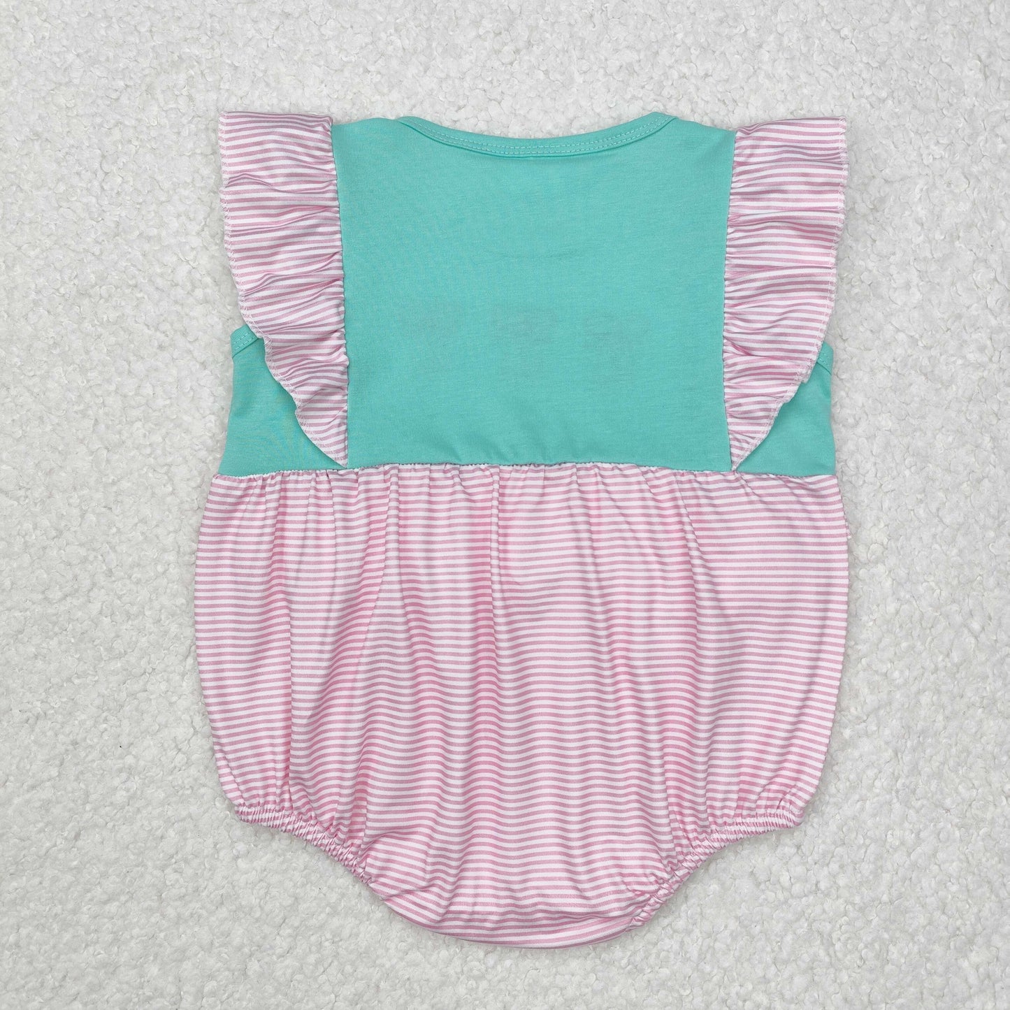 RTS NO MOQ ETA 5/7days arrived SR2326 Embroidered bow pattern ballet shoes pink striped camisole jumpsuit