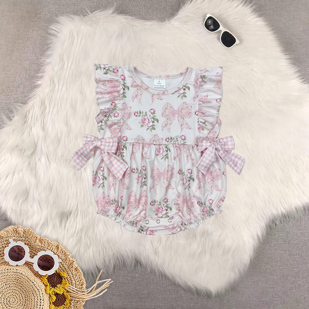 RTS NO MOQ Sibling baby girl clothes floral Rompers Clothes Sets and romper and pants and adult sets