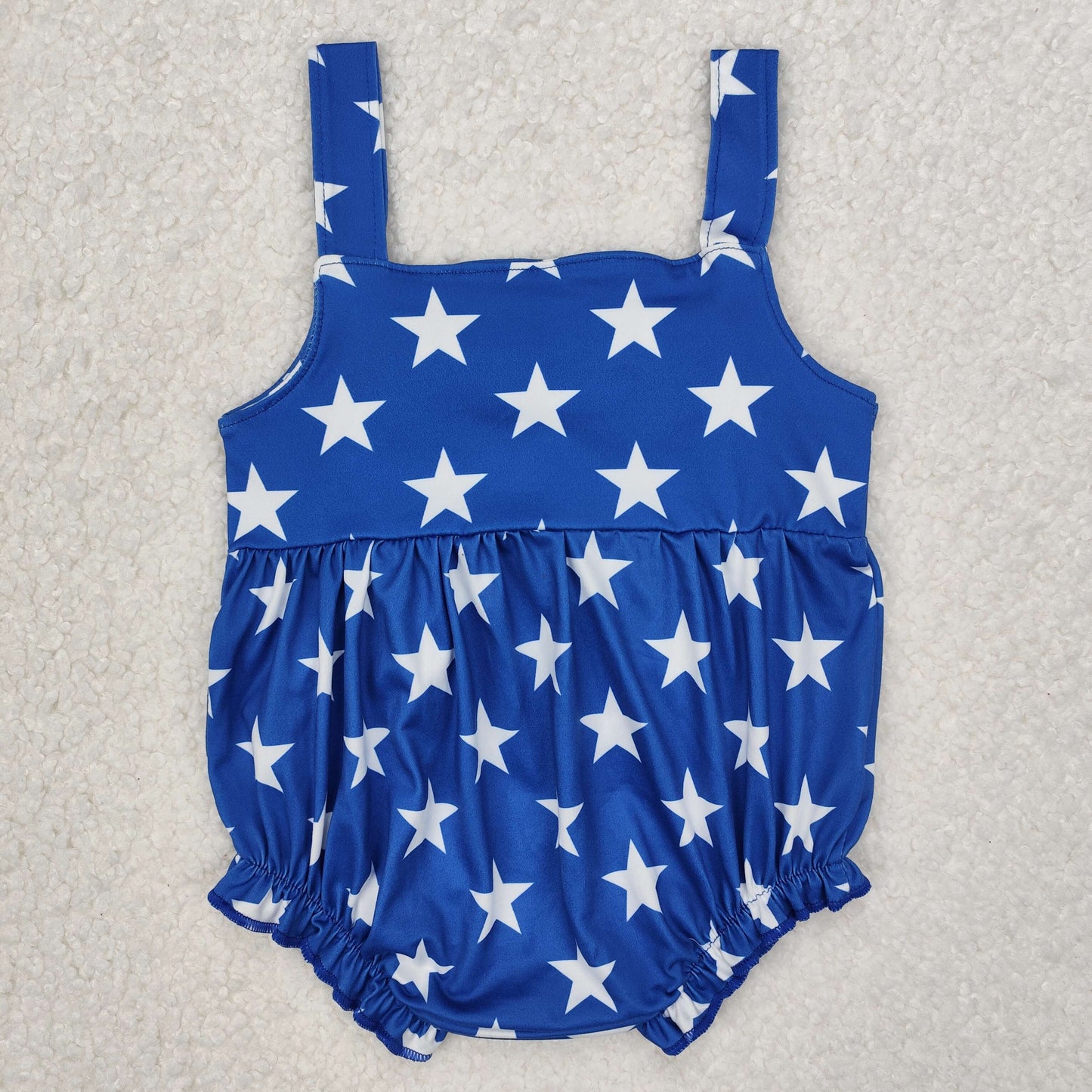 RTS NO MOQ ETA 5/7days arrived SR2607 National Day star red bow blue vest jumpsuit