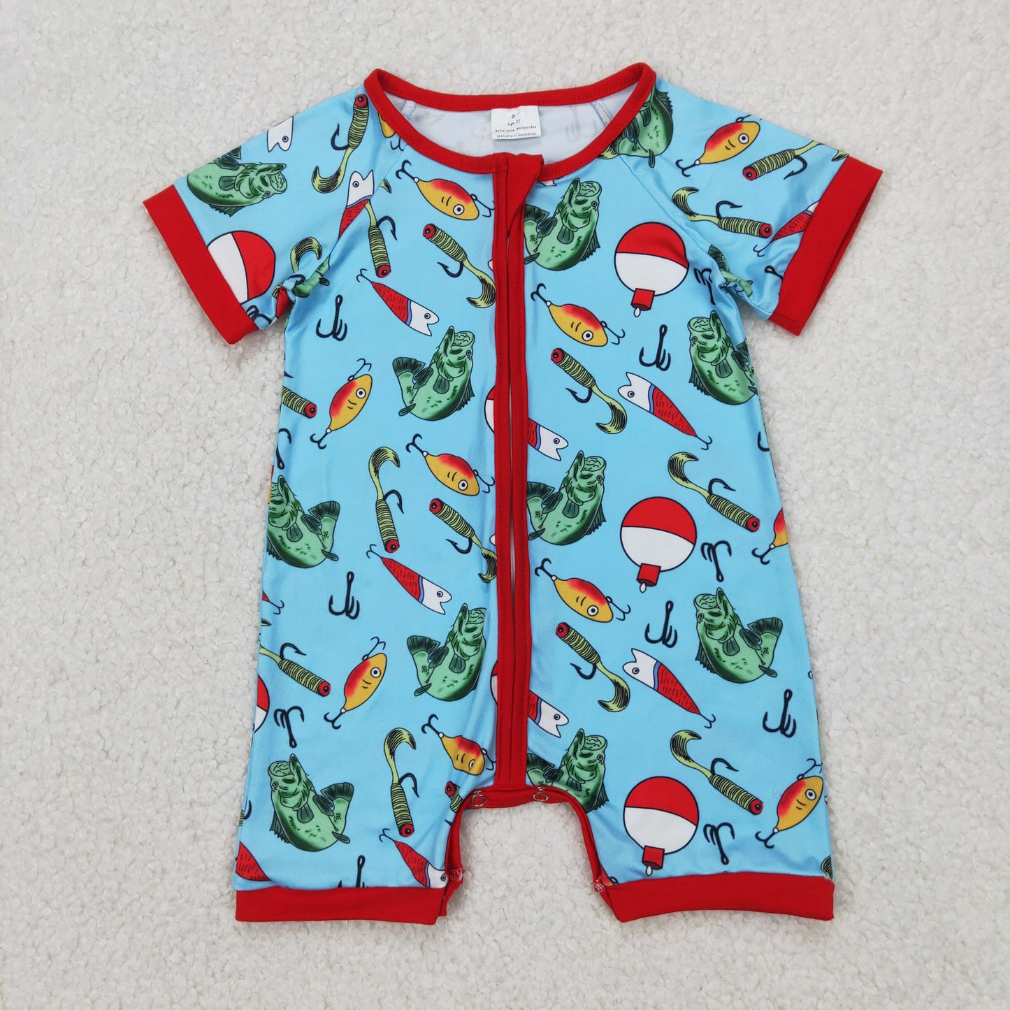 RTS Boys and girls fishing Short Sleeve Shorts sets dress romper tops