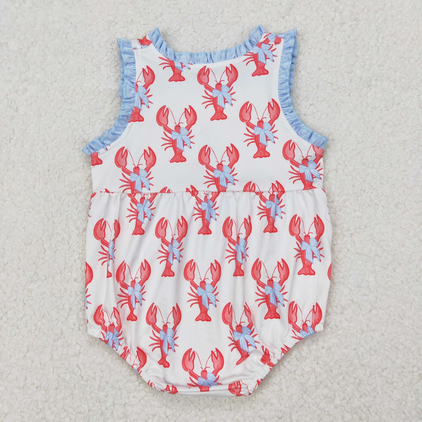 RTS baby girls clothes crayfish short Sleeve dress romper