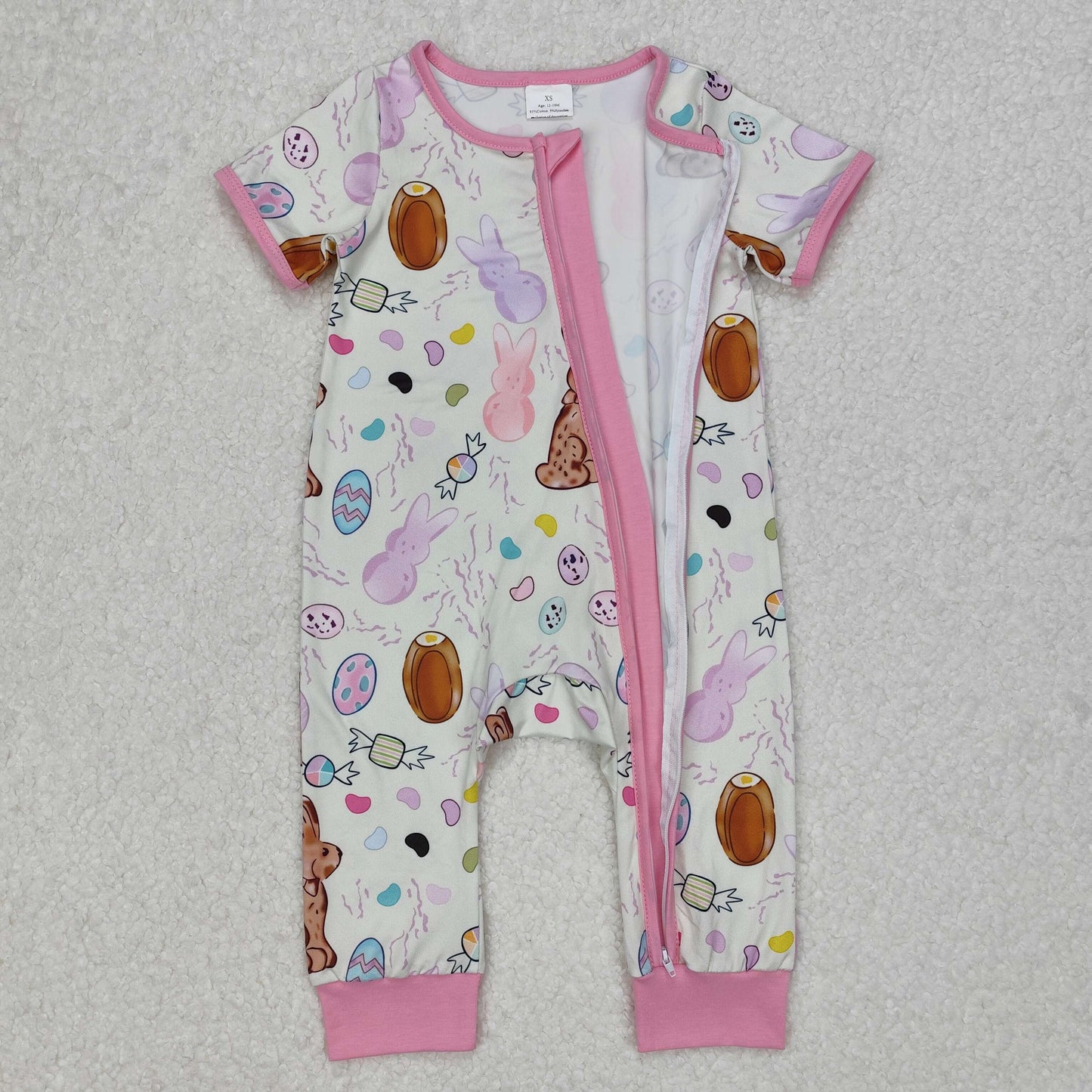 RTS Boys and girls easter Short Sleeve pants sets romper
