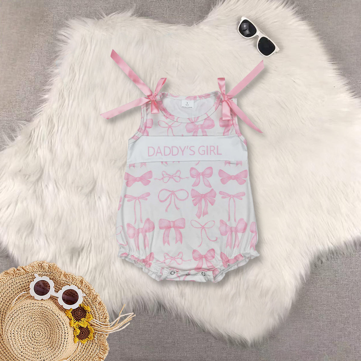 RTS baby girls clothes DADDY GIRL short Sleeve dress romper