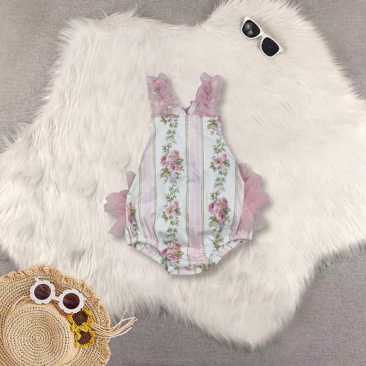 RTS NO MOQ Sibling baby Girls clothes floral long sleeve skirts sets and romper