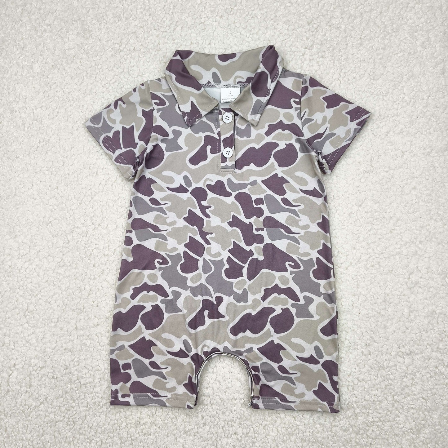 RTS NO MOQ Baby boy clothes camouflage Shorts Sleeve Romper Mixed Sizes