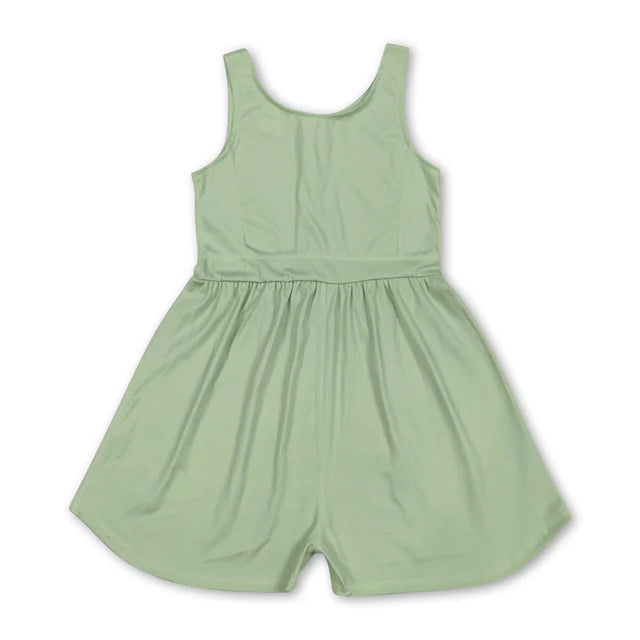 RTS NO MOQ Yoga Sibling Baby Girls Colorful Sleeveless Yoga Jumpsuits