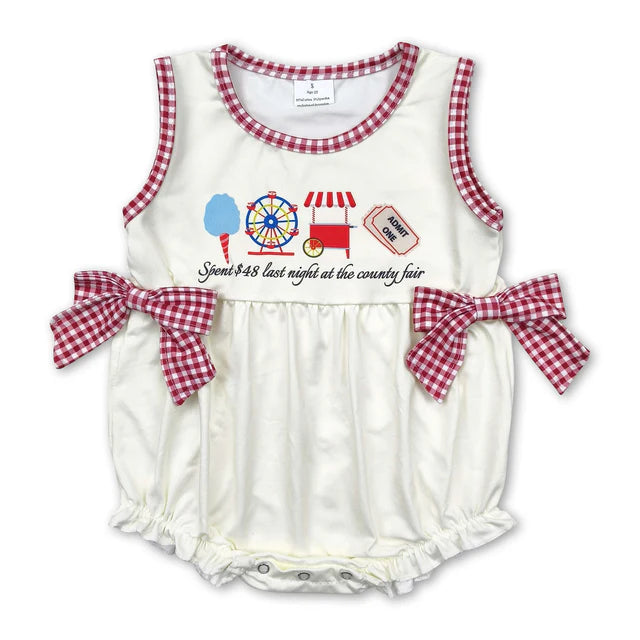 RTS NO MOQ Sibling milk silk Baby Girls Boys Summer Tops Red Plaid Short Clothes Set Rompers