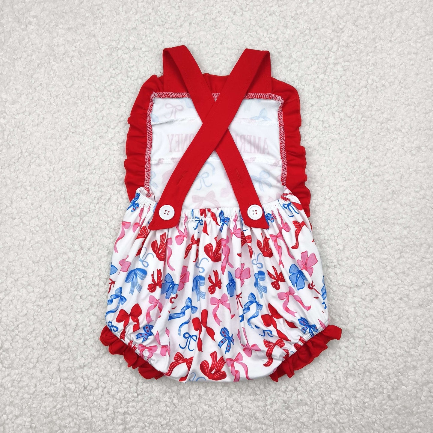 RTS NO MOQ baby girls clothes 4th of july short-sleeved shorts suit & and romper