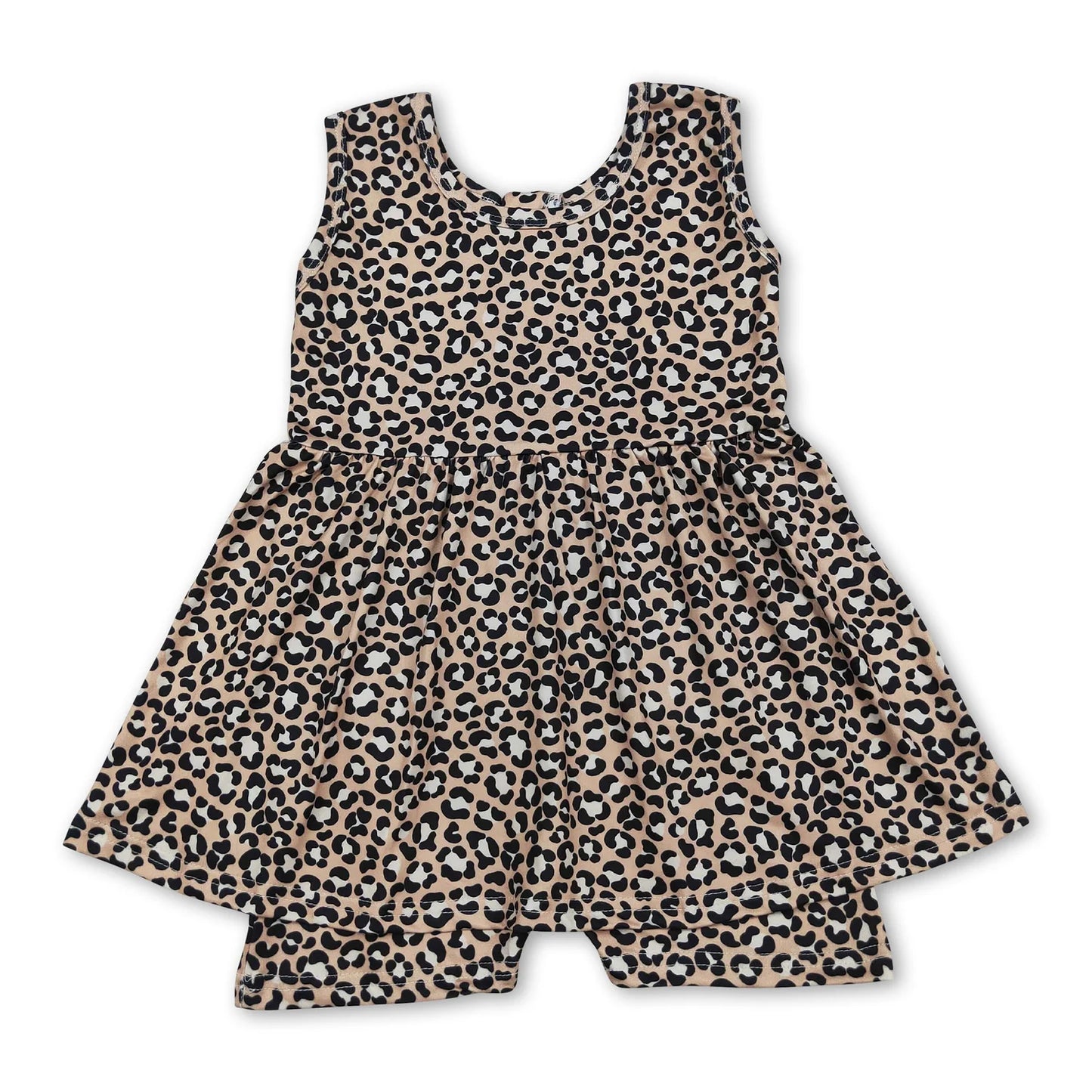 RTS NO MOQ Sibling milk silk Baby Girls Casual Sleeveless Tunic Short Jumpsuits Rompers