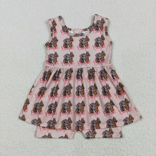 RTS NO MOQ SR3072 cowgirl riding lace pink sleeveless jumpsuit