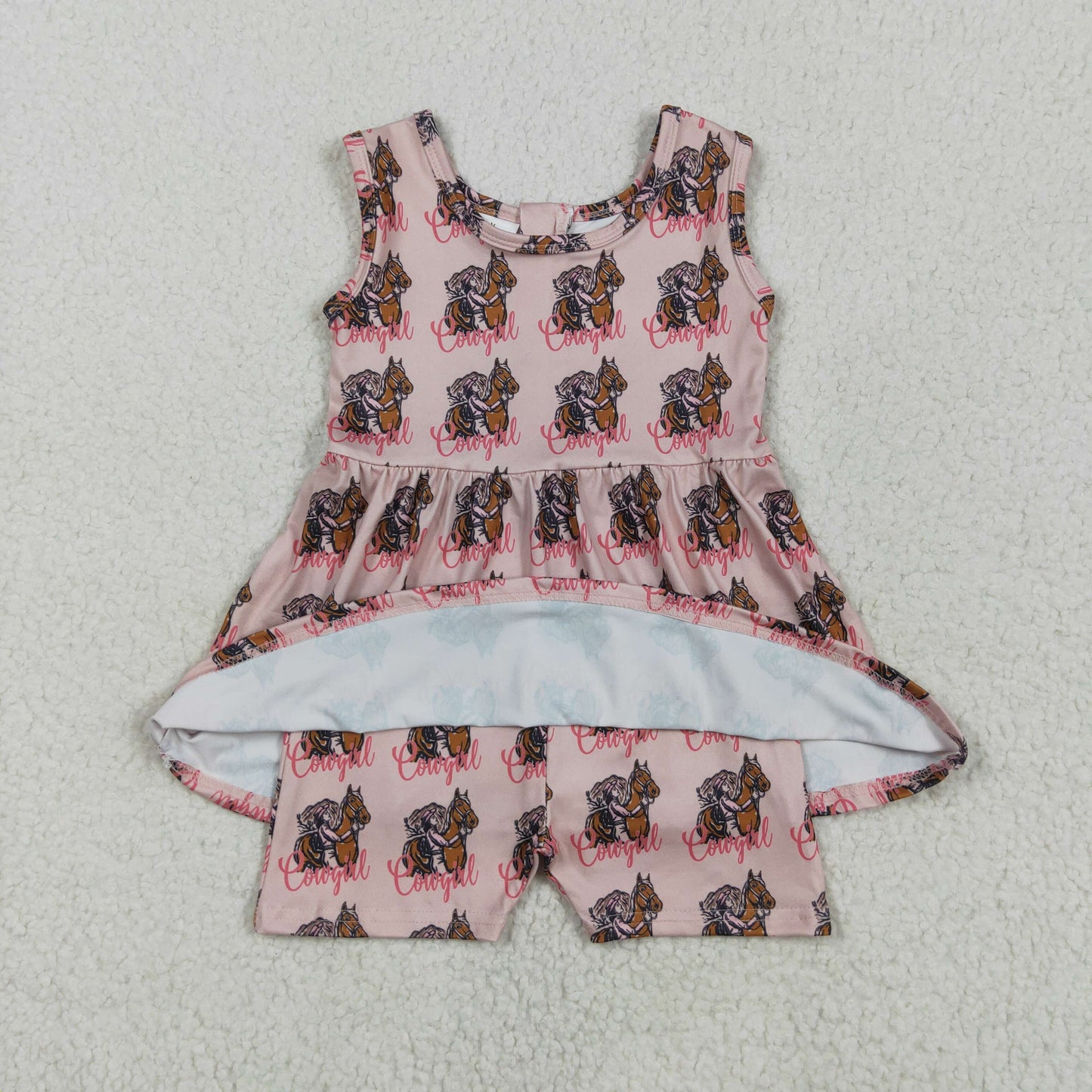 RTS NO MOQ SR3072 cowgirl riding lace pink sleeveless jumpsuit