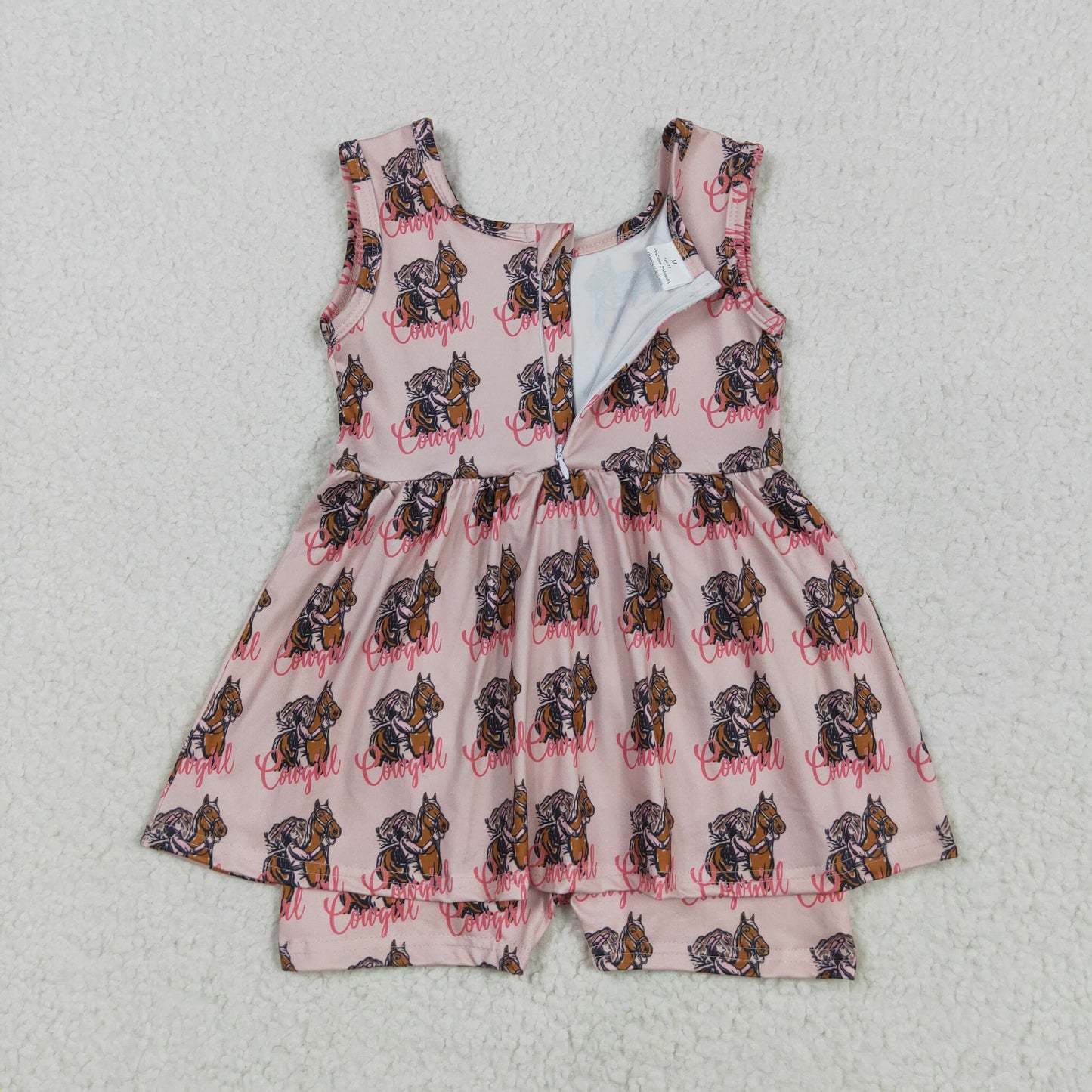 RTS NO MOQ SR3072 cowgirl riding lace pink sleeveless jumpsuit