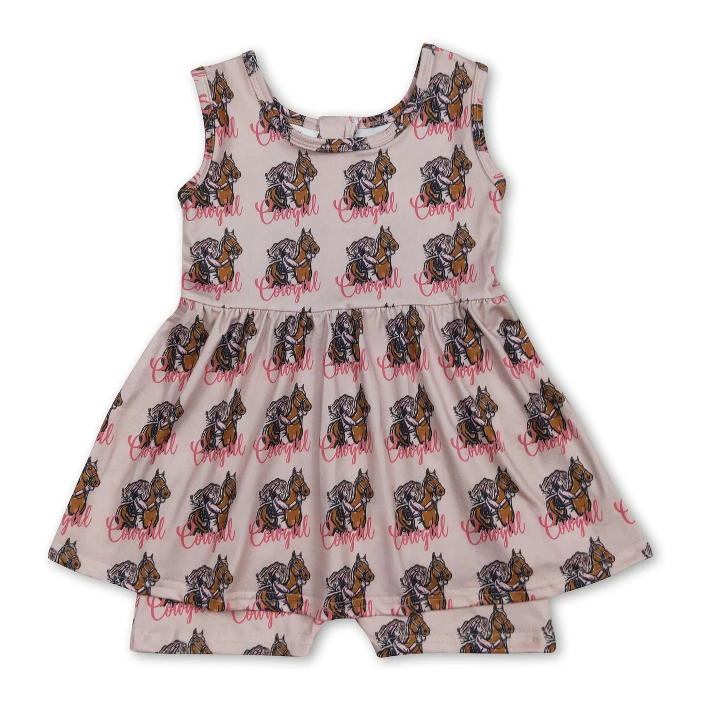 RTS NO MOQ Sibling milk silk Baby Girls Casual Sleeveless Tunic Short Jumpsuits Rompers