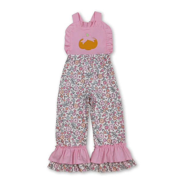 RTS NO MOQ milk silk Sibling Baby Girls Embroidery Pants Romper Jumpsuits