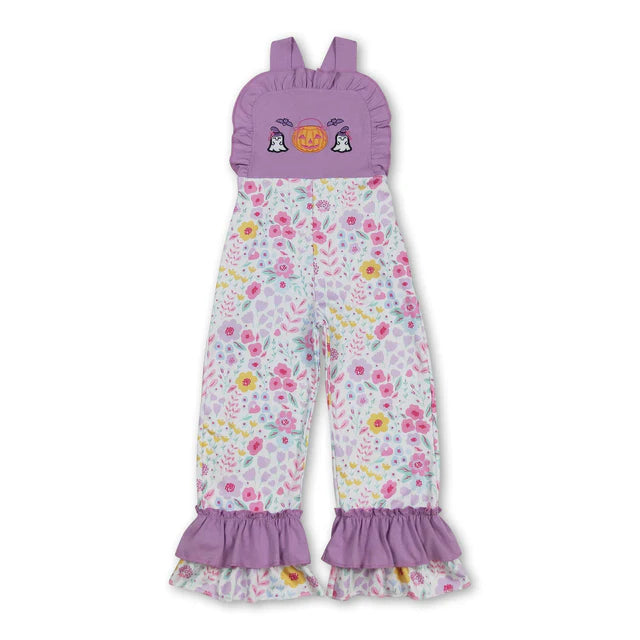 RTS NO MOQ milk silk Sibling Baby Girls Embroidery Pants Romper Jumpsuits