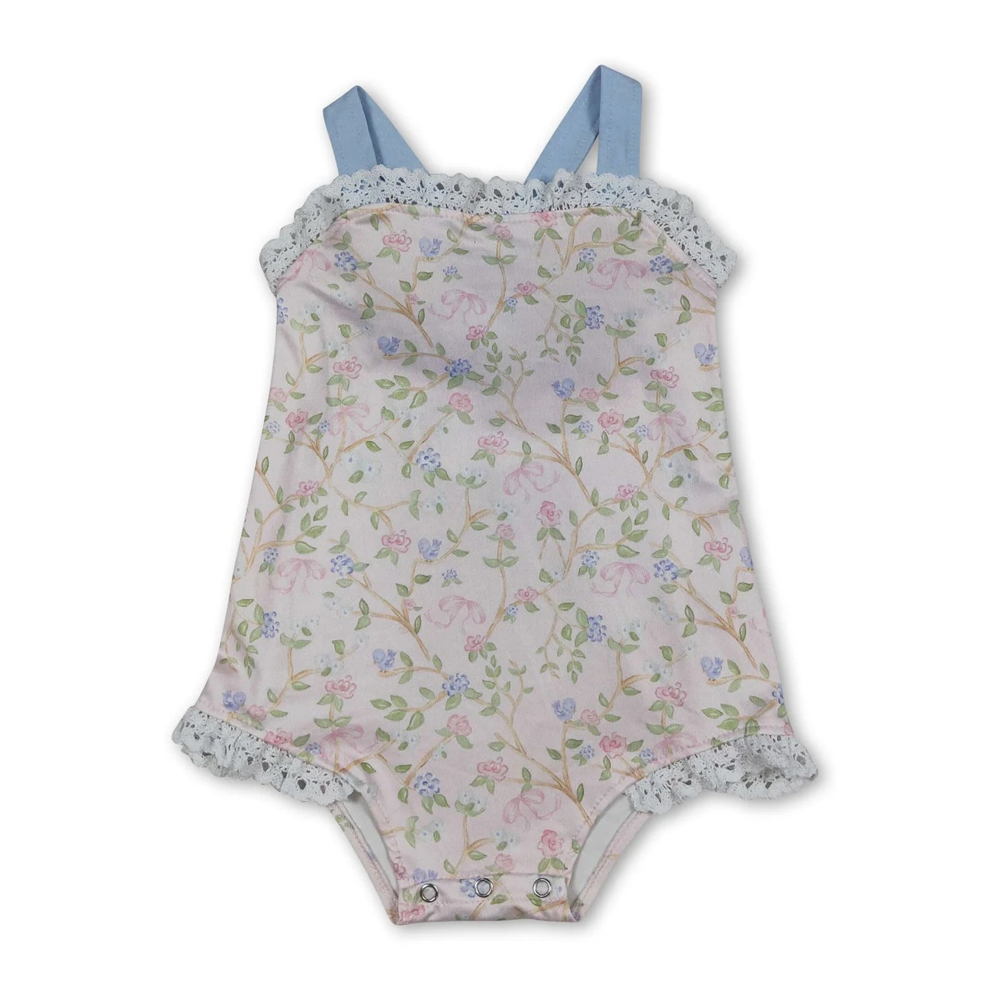 RTS NO MOQ Sibling milk silk Baby Girl Flowers Tunic Ruffle Shorts Clothes Sets Ruffle Rompers