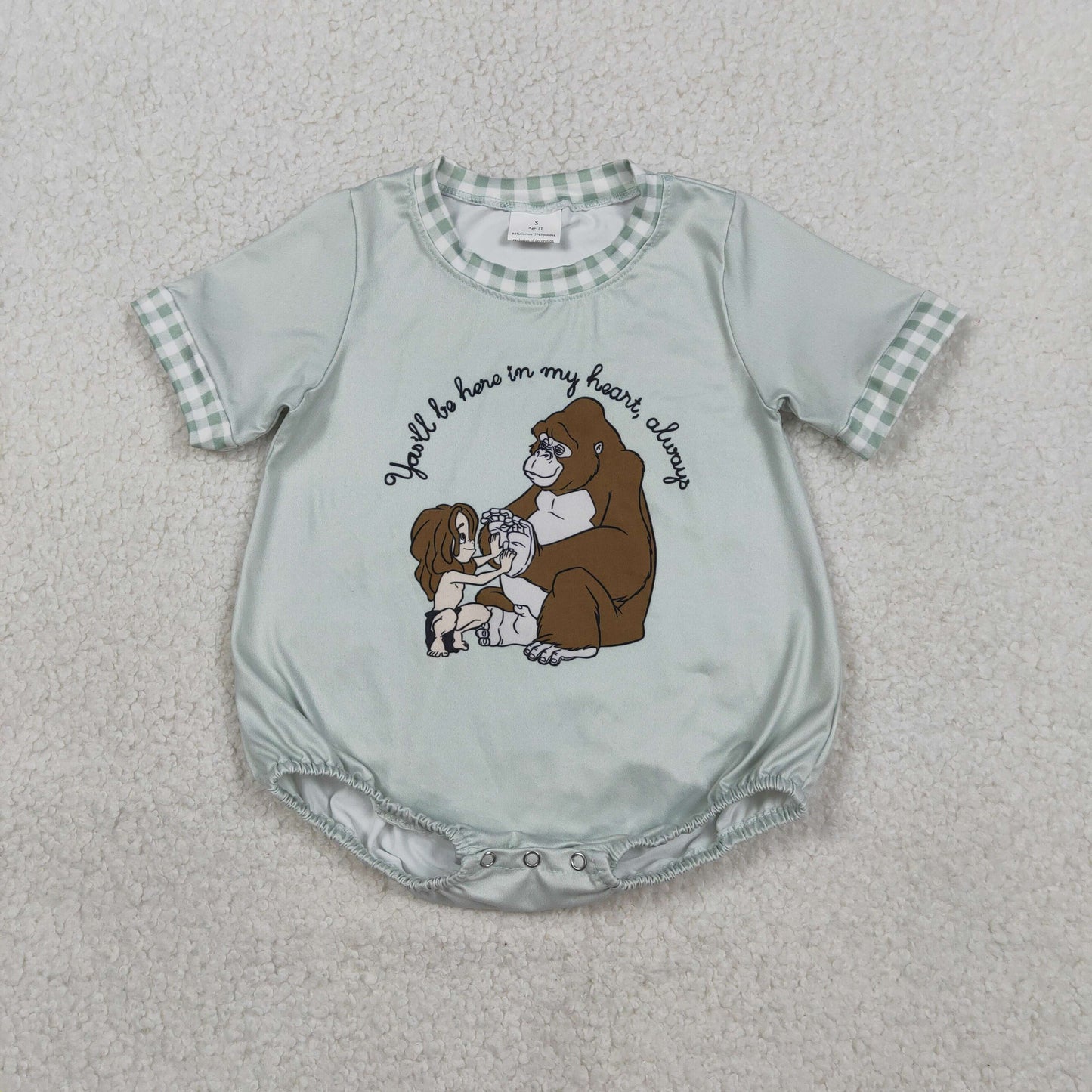 RTS NO MOQ Sibling Baby Boys Embroidery Checked Short Sleeve Casual Summer Rompers