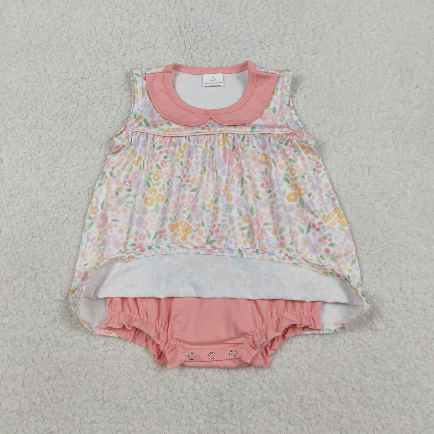 RTS NO MOQ sibling baby girls clothes floral short sleeve dress and rompers