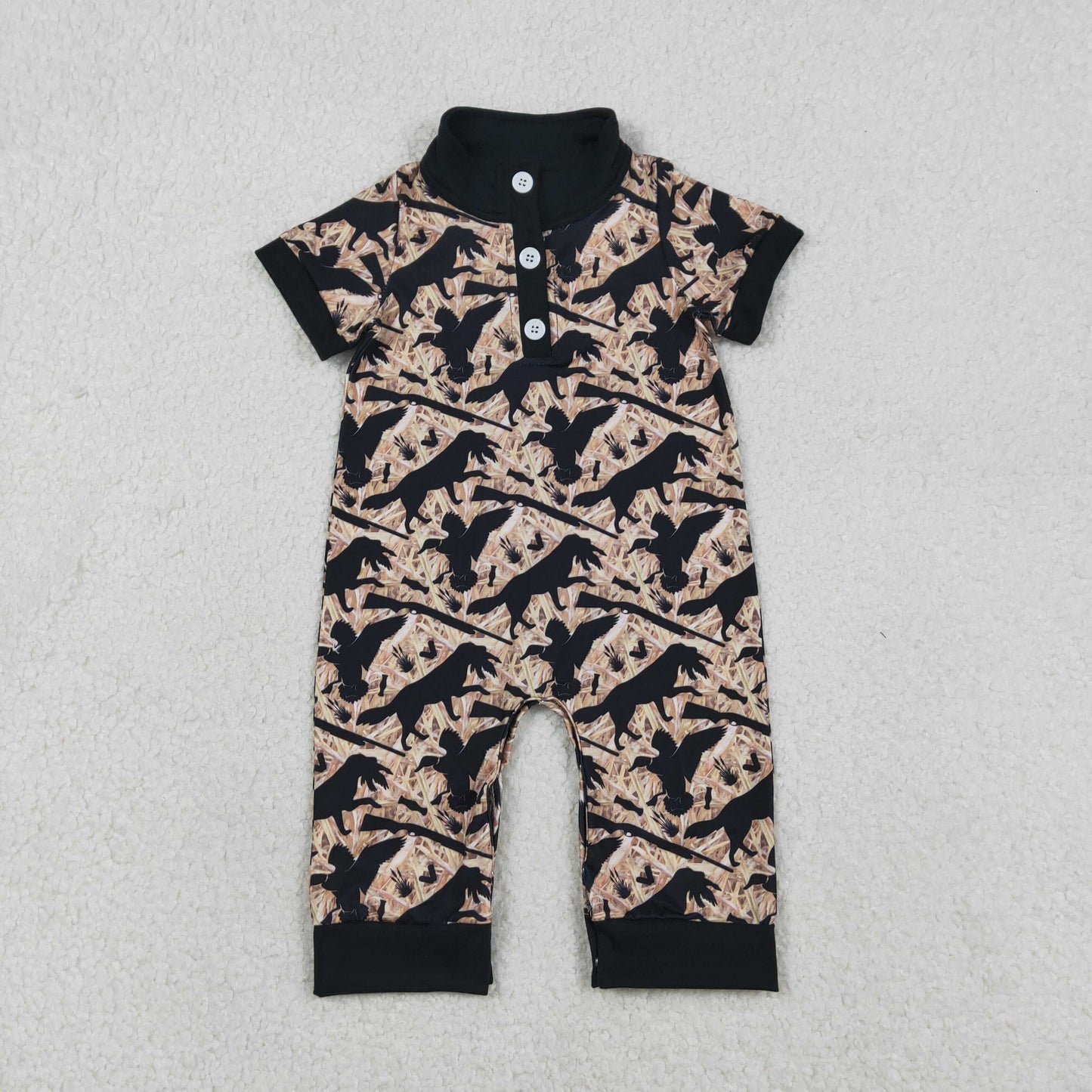 RTS NO MOQ Sibling Baby boy clothes duck camouflage short-sleeved rompers