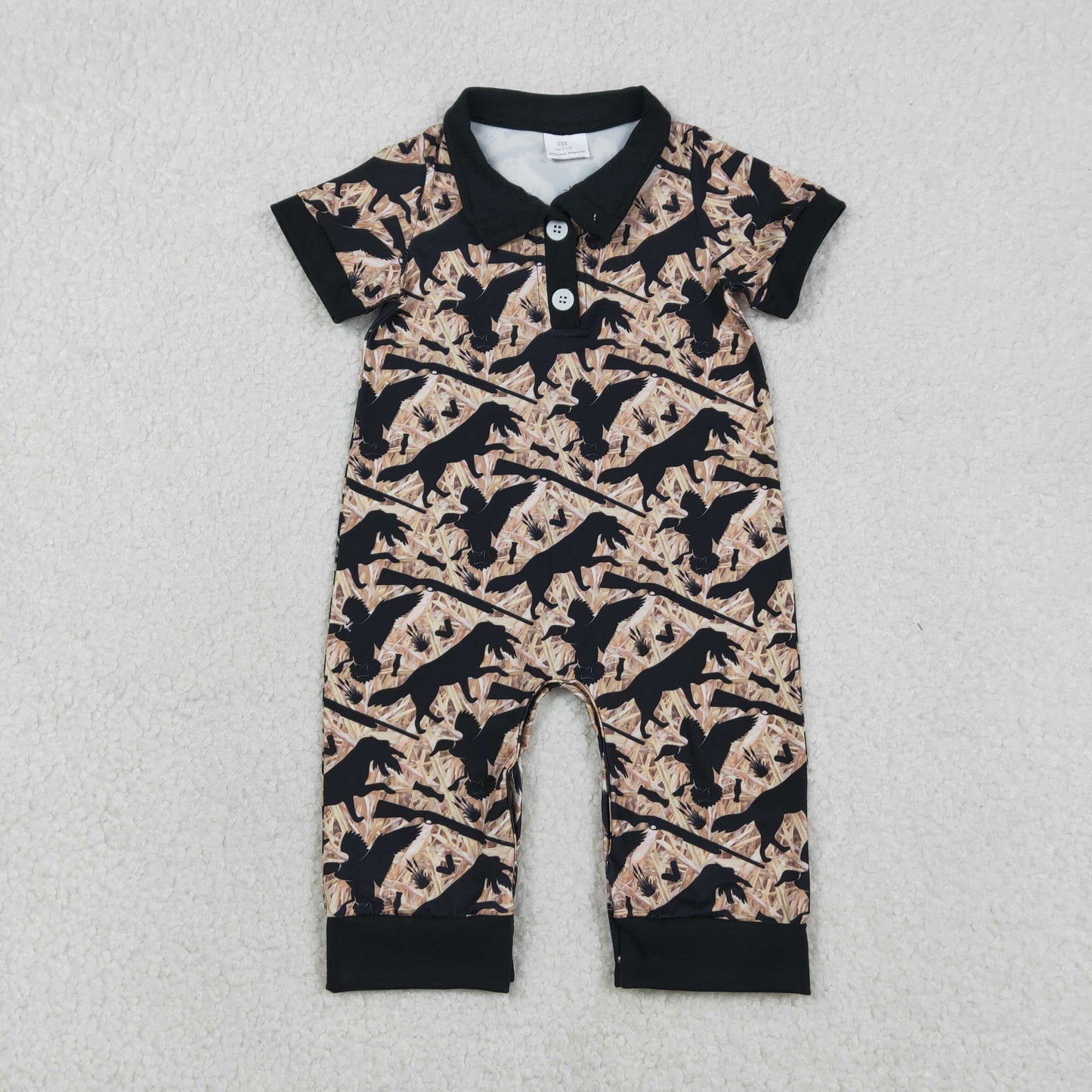 RTS NO MOQ Sibling Baby boy clothes duck camouflage short-sleeved rompers