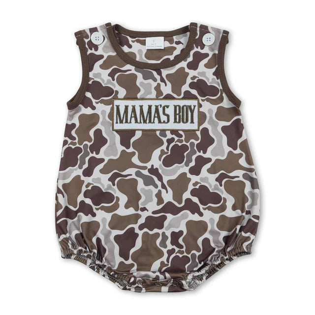 RTS NO MOQ Sibling milk silk Baby Boys Girls Embroidery Daddys Girl Camo Ruffle Rompers