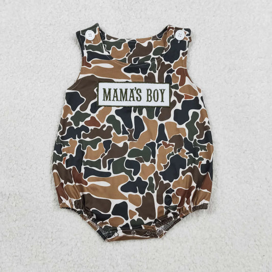 Best Sell RTS Southern Dark Brown Camo Rompers Embroidery Sleeveless - Unisex Rompers