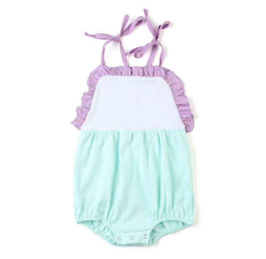 (Pre Order) No moq SR4041 Baby Girls Strap Ruffle Rompers Cute Baby Girl Rompers with Ruffles And Straps Baby Clothing