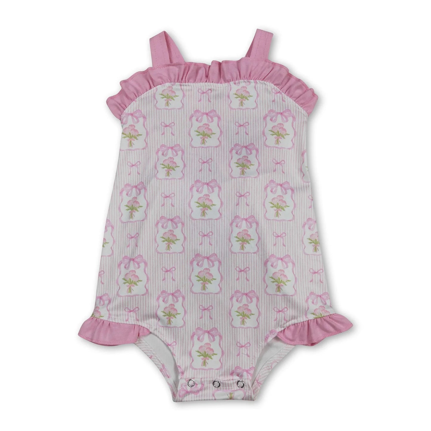 RTS NO MOQ Sibling milk silk Baby Girl Flowers Tunic Ruffle Shorts Clothes Sets Ruffle Rompers