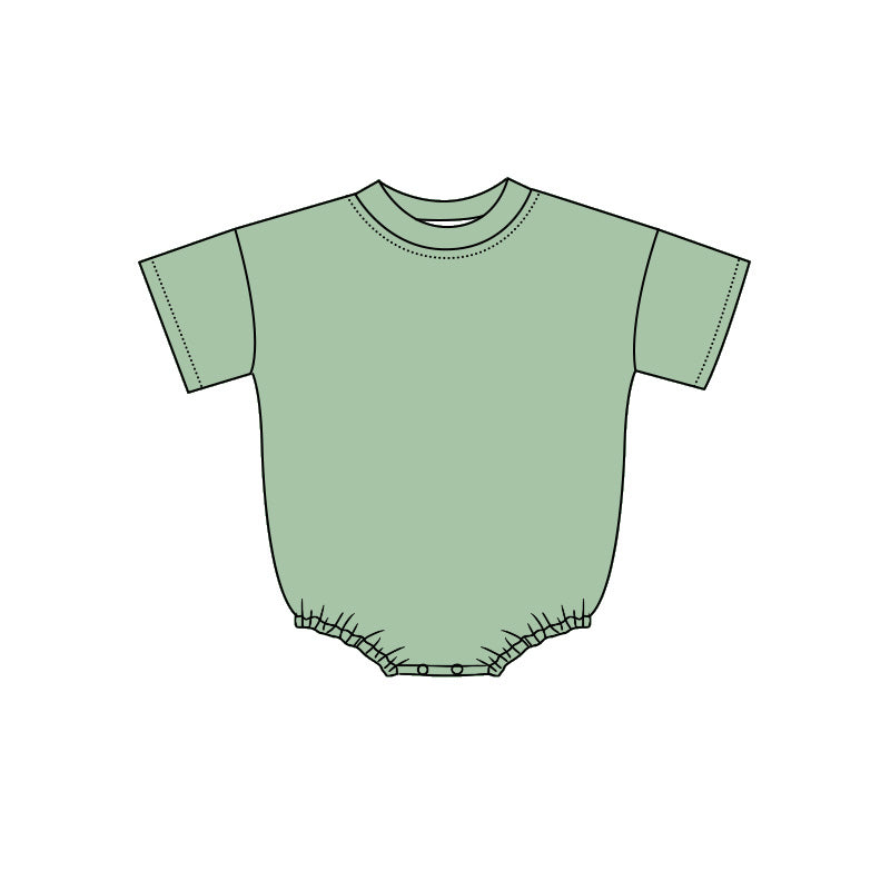 (Pre Order) No moq Summer Baby Kids Short Sleeve Solid Color Rompers