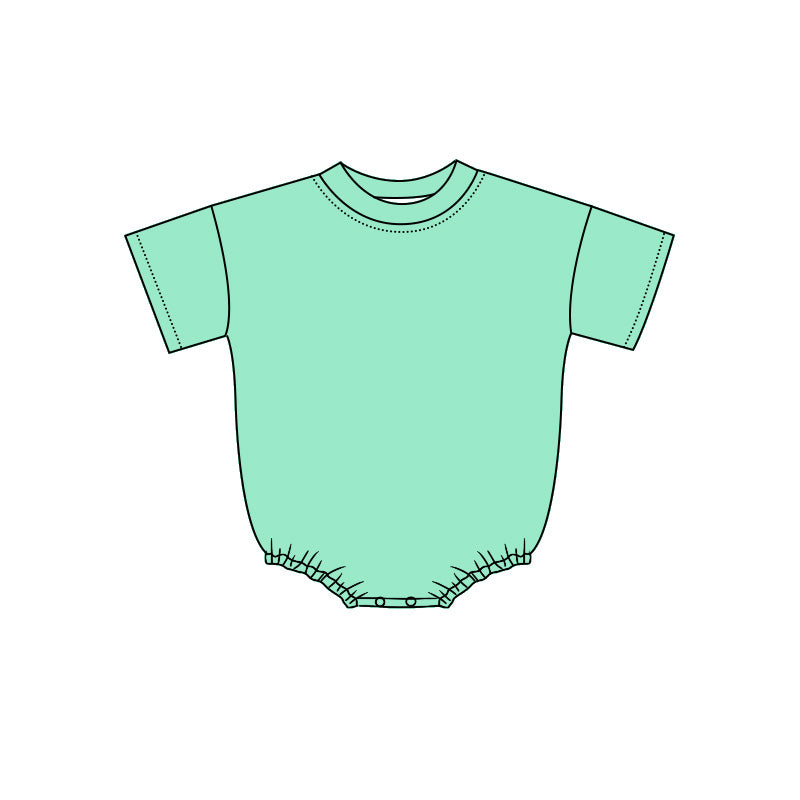 (Pre Order) No moq Summer Baby Kids Short Sleeve Solid Color Rompers