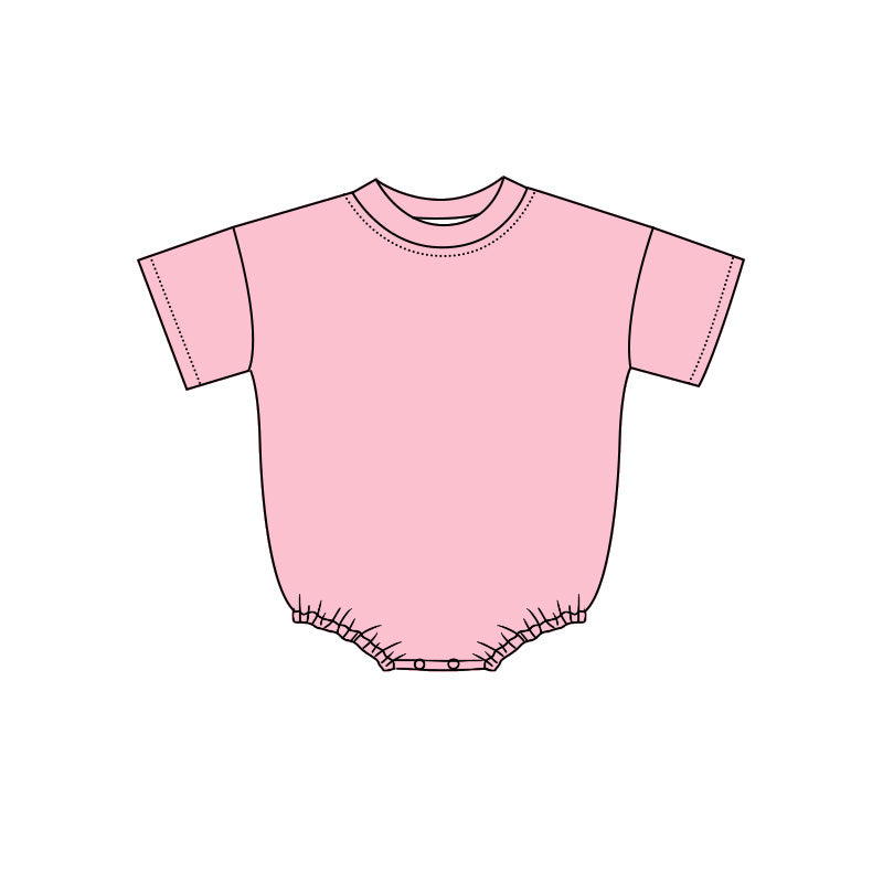 (Pre Order) No moq Summer Baby Kids Short Sleeve Solid Color Rompers