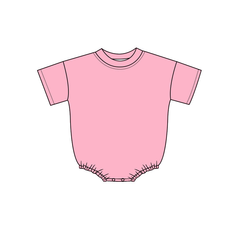 (Pre Order) No moq Summer Baby Kids Short Sleeve Solid Color Rompers