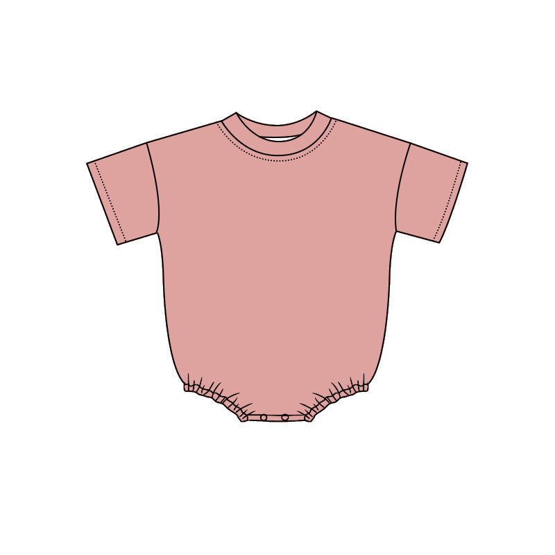 (Pre Order) No moq Summer Baby Kids Short Sleeve Solid Color Rompers